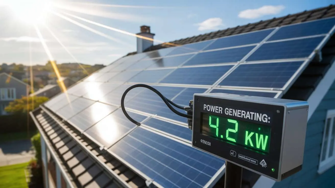 How solar power works step by step with solar panels generating electricity on a rooftop