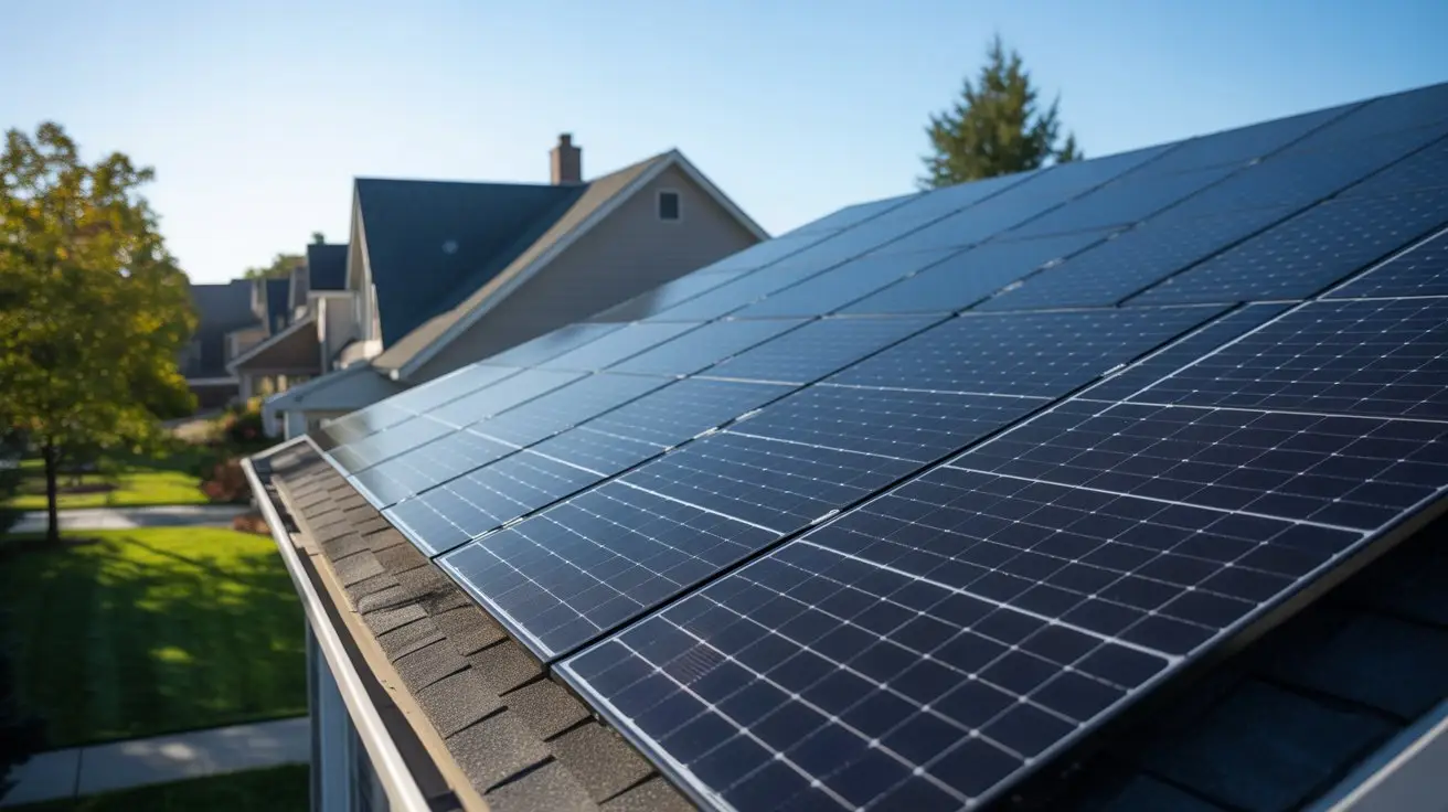 Residential rooftop solar panel system illustrating solar panel cost USA for suburban homes