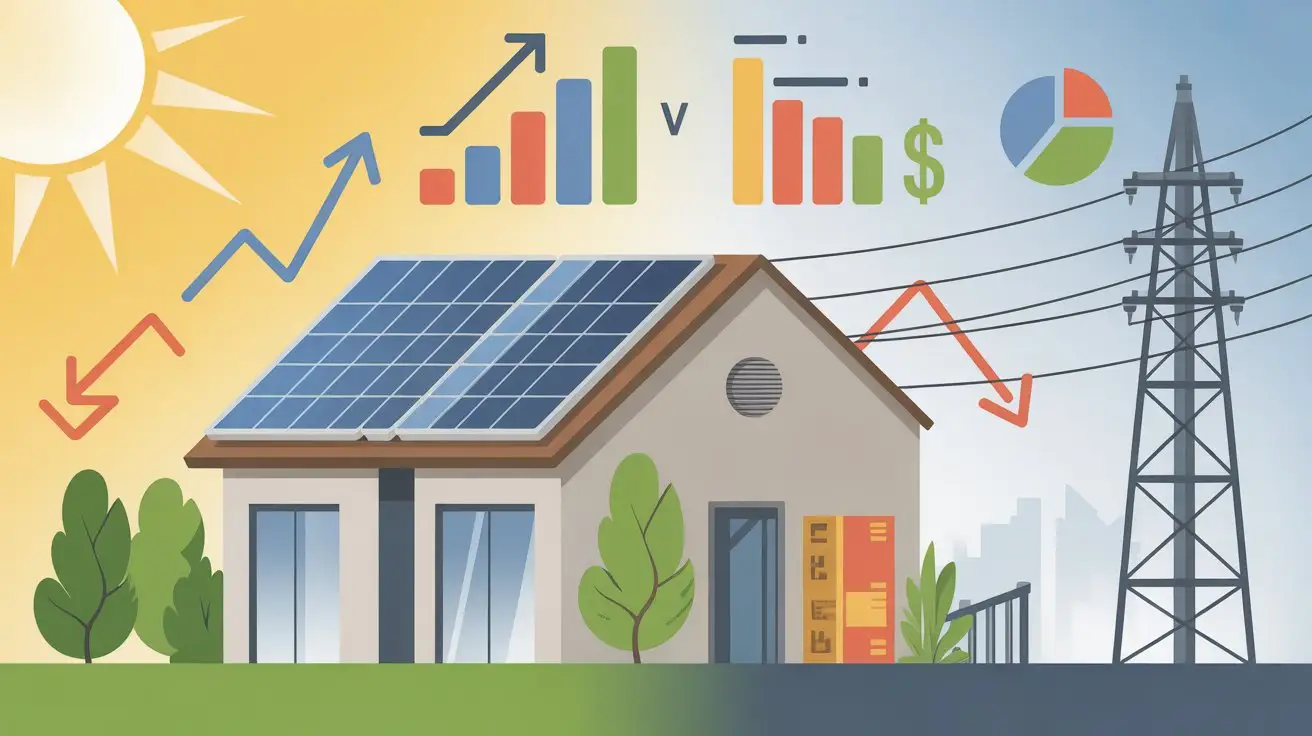 Is Solar Cheaper Than Electricity in the USA? Home rooftop solar panels compared with grid electricity cost per kWh.