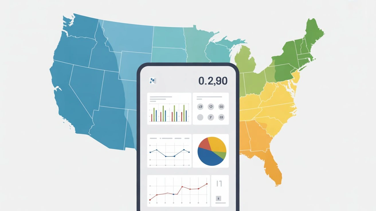 Solar Panel Cost Calculator by Zip Code showing US map with regional pricing data