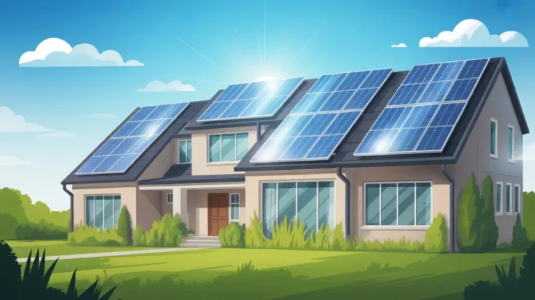 Residential solar system demonstrating solar panels cost home USA with multiple rooftop panels
