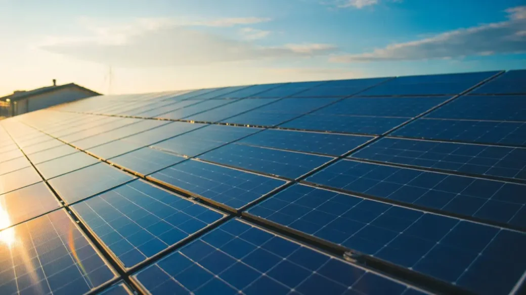 Solar Panels Explained Simply Nevada utility scale solar panels at sunset