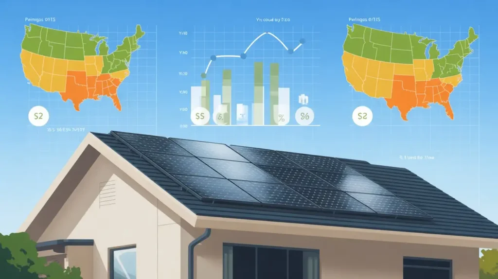 What is the solar payback period in the USA showing home solar savings and ROI growth