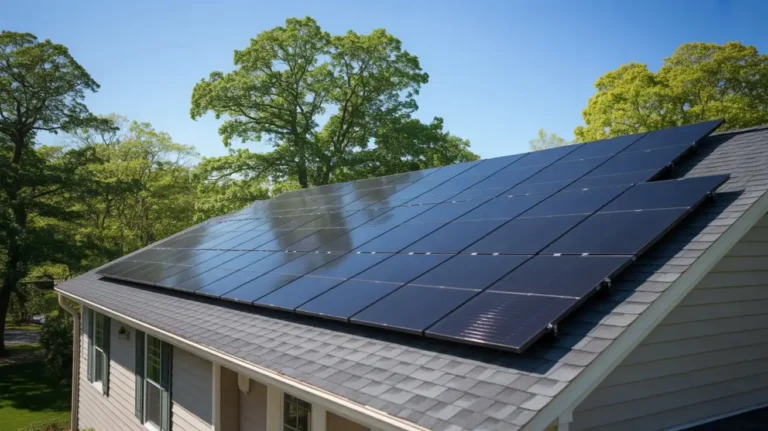 Suburban home with rooftop solar array illustrating why solar panels are worth it in New Jersey