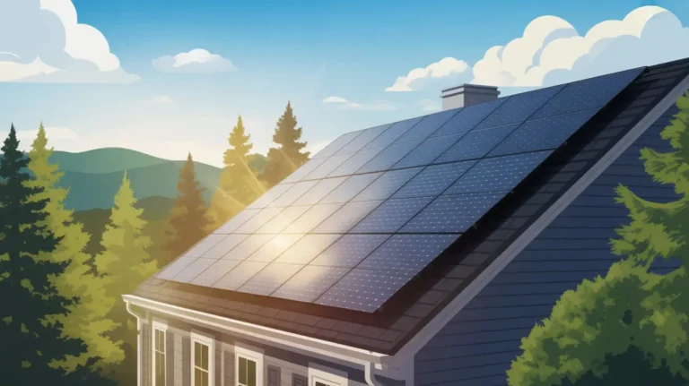 Illustration of rooftop solar panels explaining why solar panels are worth it in North Carolina