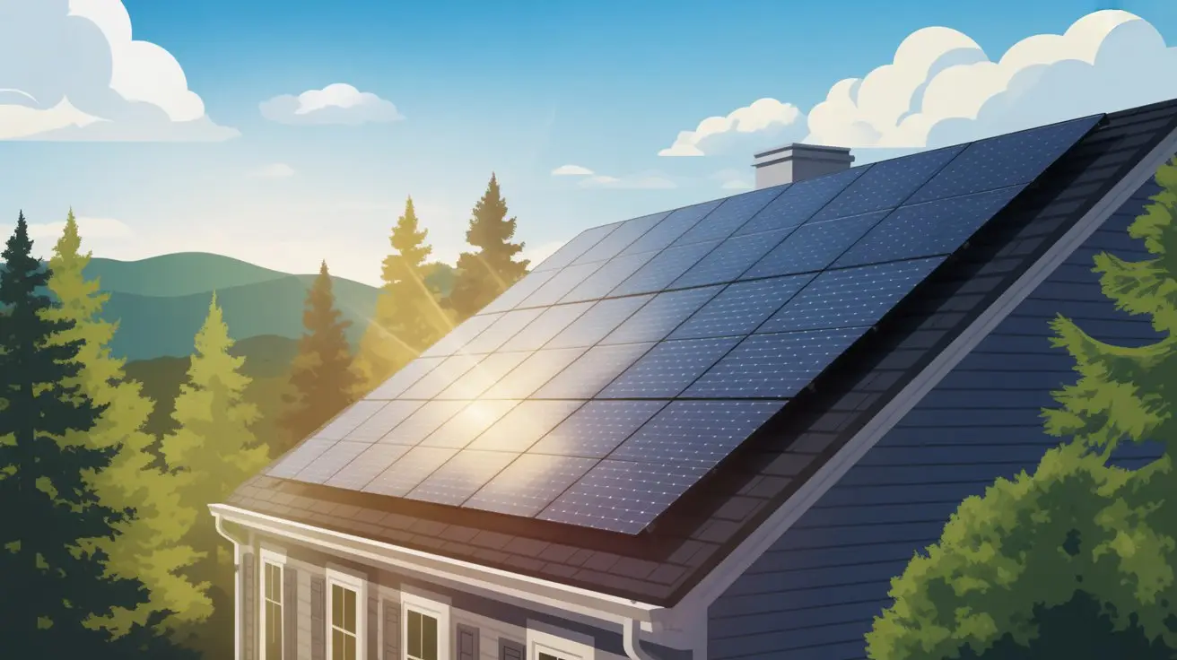 Illustration of rooftop solar panels explaining why solar panels are worth it in North Carolina