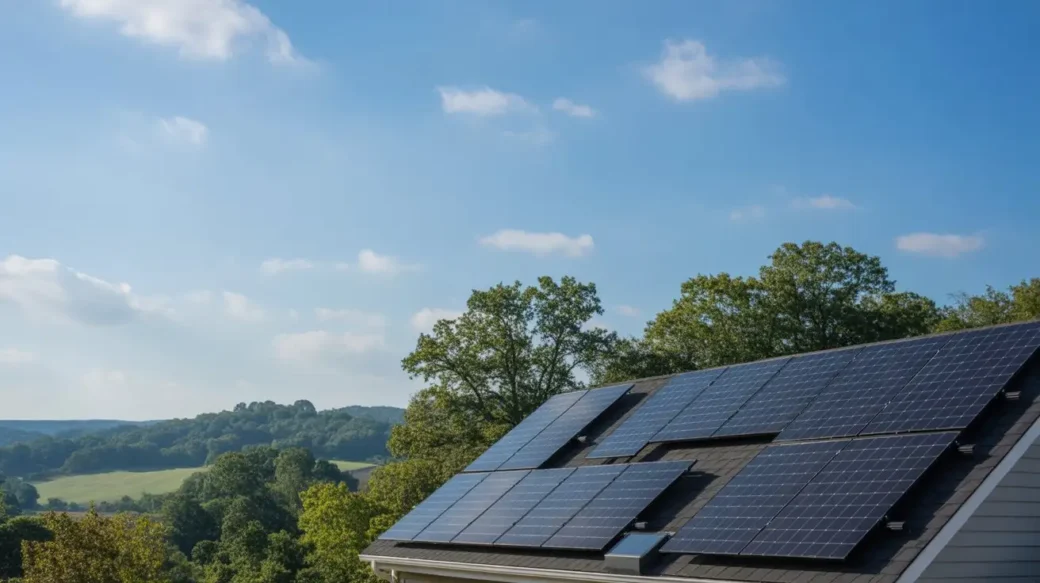 Home solar panel array explaining why solar panels are worth it in Tennessee