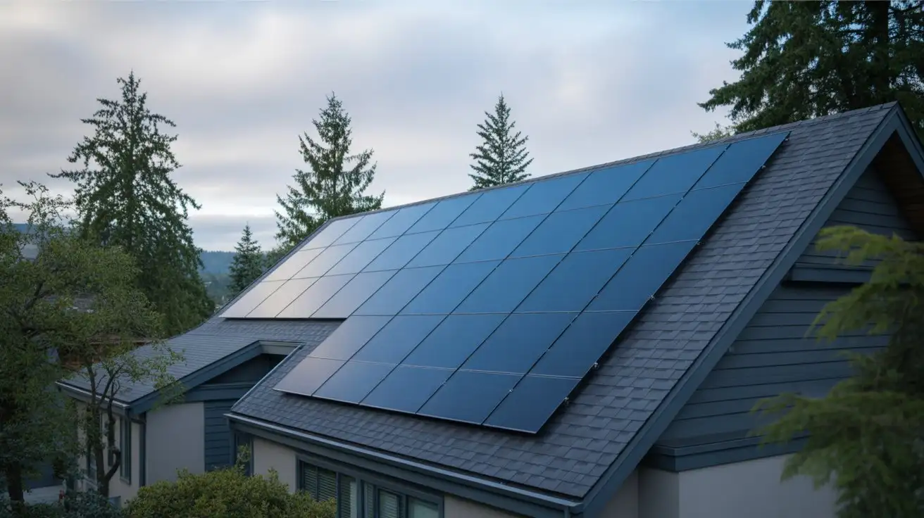 Energy-efficient Washington home with rooftop solar panels explaining why solar panels are worth it in Washington’s climate.