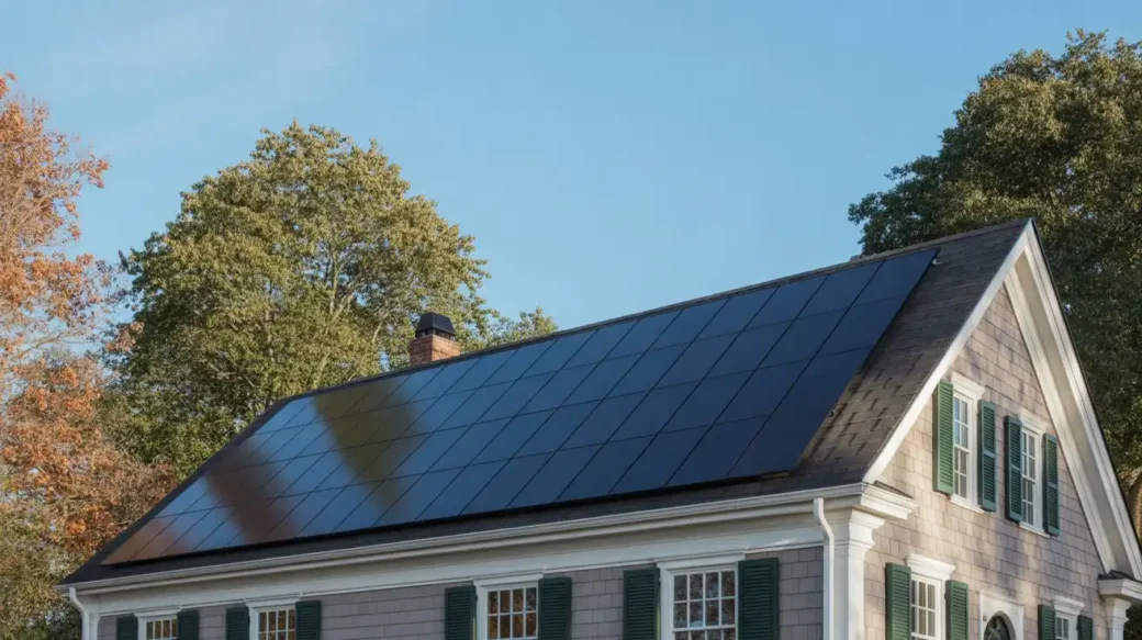 Are Solar Panels Good Investment in Massachusetts 2026 stylish residential solar panel roof installation