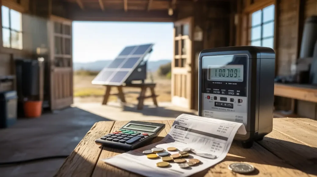 Electricity bill and calculator showing savings dispute in Solar Panel Class Action Lawsuit 2026