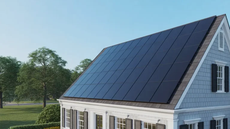 Large rooftop solar panel system example for Solar Panel Cost Calculator Massachusetts calculations