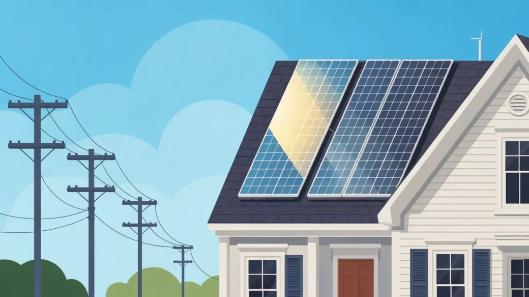 Home solar system example for solar panels explained simply for North Carolina