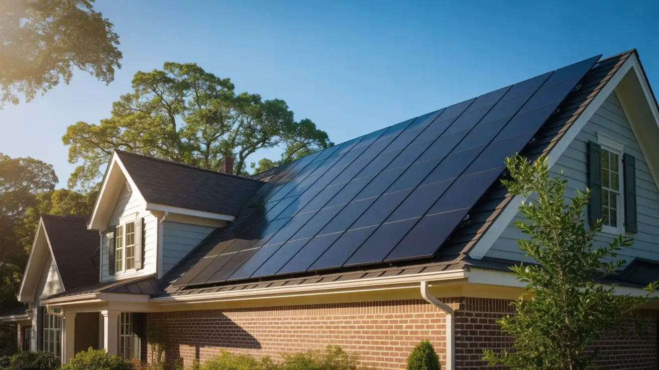 Large rooftop solar panel array explained simply for North Carolina solar energy guide