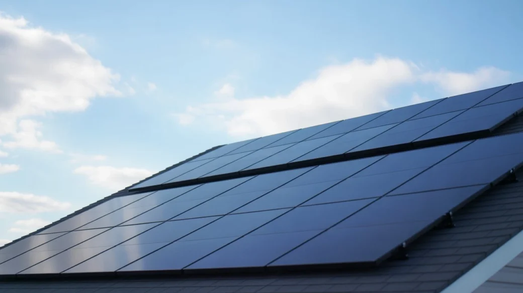 Solar panels yes or no in Ohio angled solar panels capturing sunlight for better performance