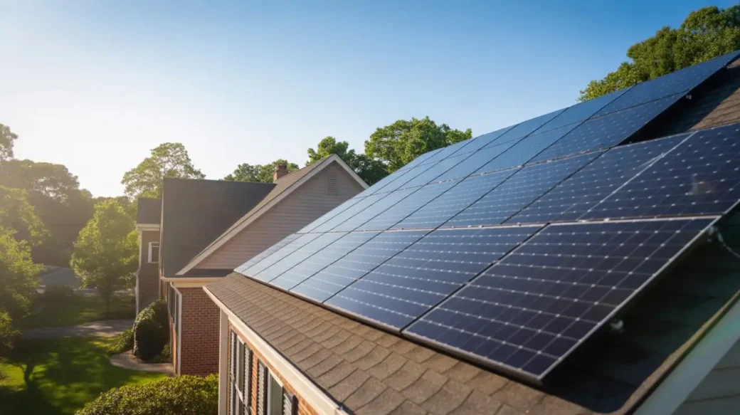 Why Solar Panels Are Worth It in Maryland with a residential solar installation on a sunny day