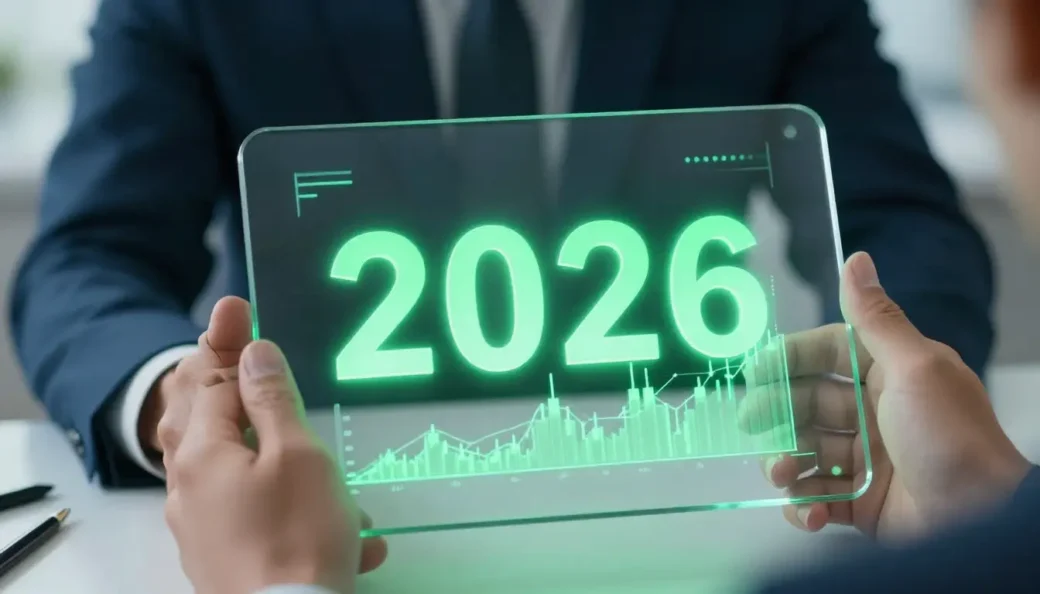 Financial analyst reviewing 2026 stock market charts to find the best solar stock to invest in.