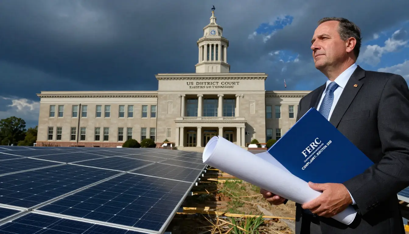 Digital dashboard showing $4.3 million in liquidated damages and 412 days past COD for a TVA Interconnection Breach Lawsuit.